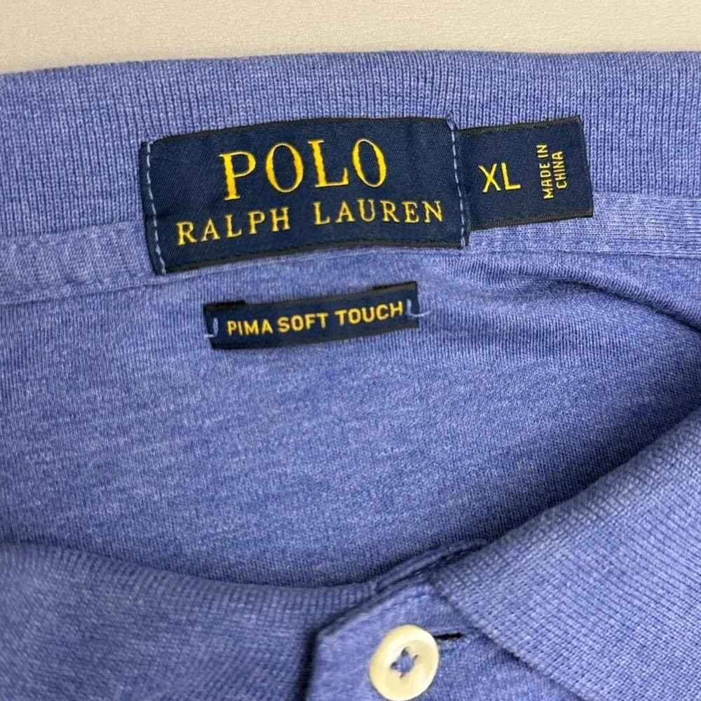 Polo Ralph Lauren Pima Soft Touch Blue Polo Shirt Men’s XL Classic Fit